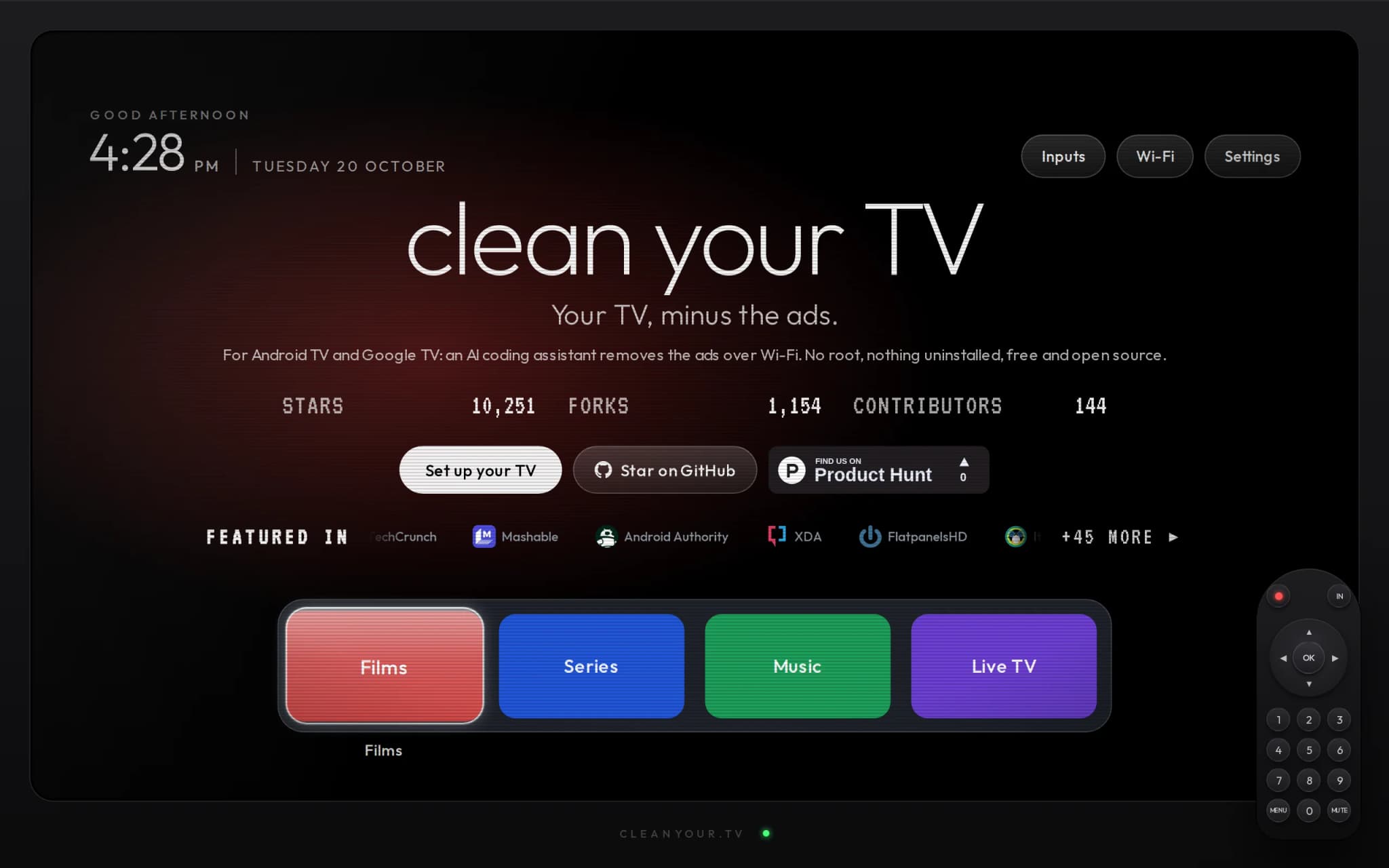 CleanYourTV – 开源的电视广告去除工具，垃圾软件全清空 封面图