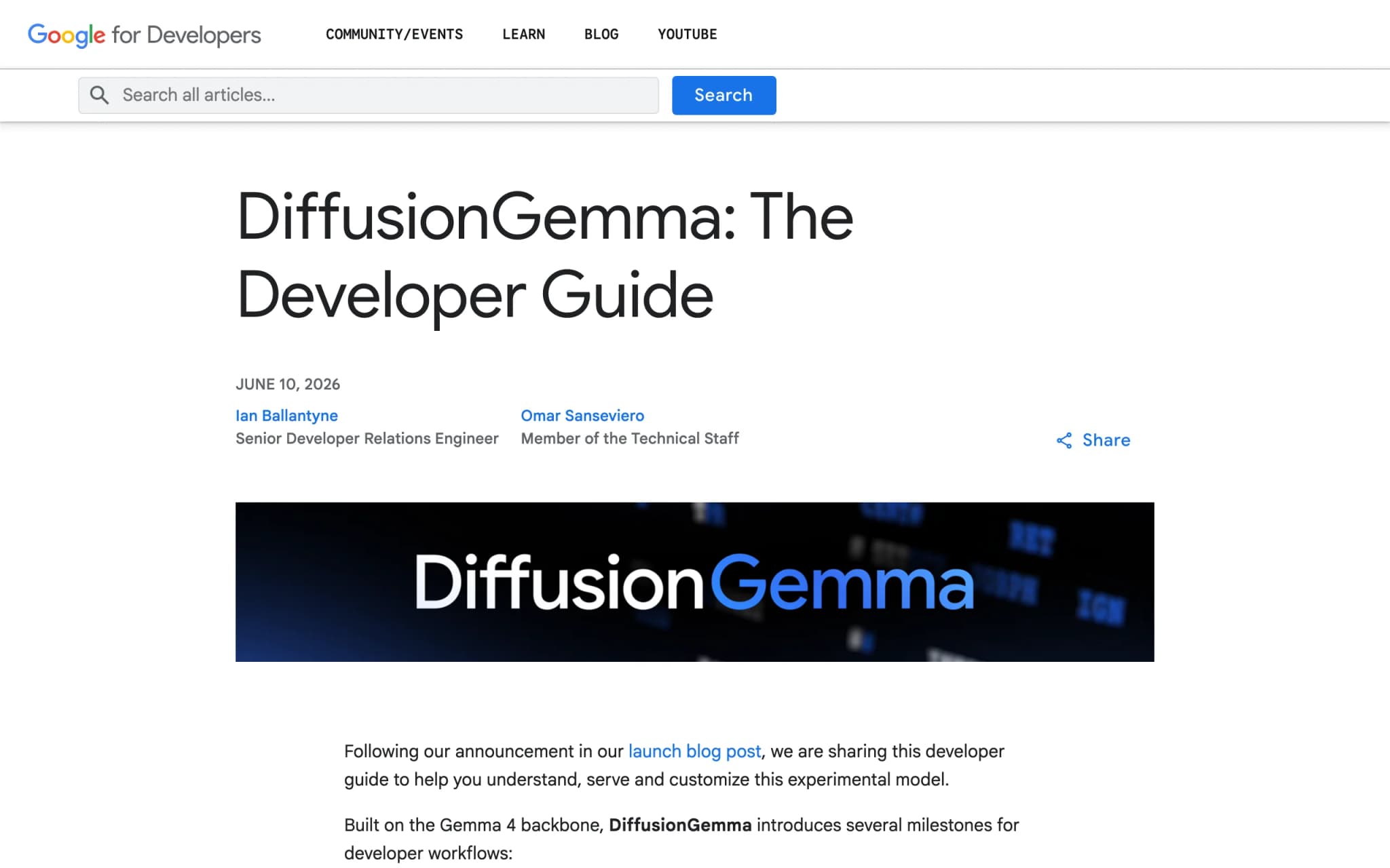 DiffusionGemma – Google’s Experimental Open-Source Text Diffusion Model cover image