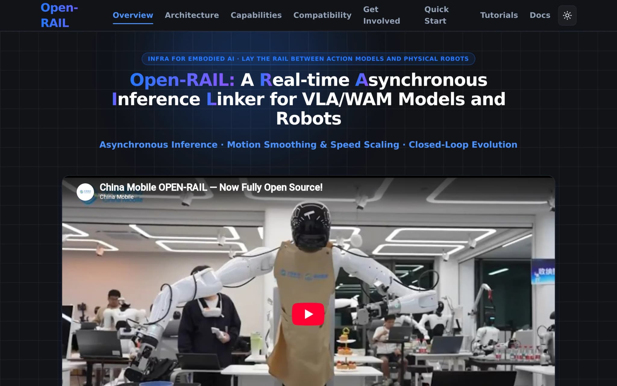 Open-RAIL评测：中国移动开源的具身智能通用工程底座，打通VLA/WAM模型落地"最后一公里" 封面图