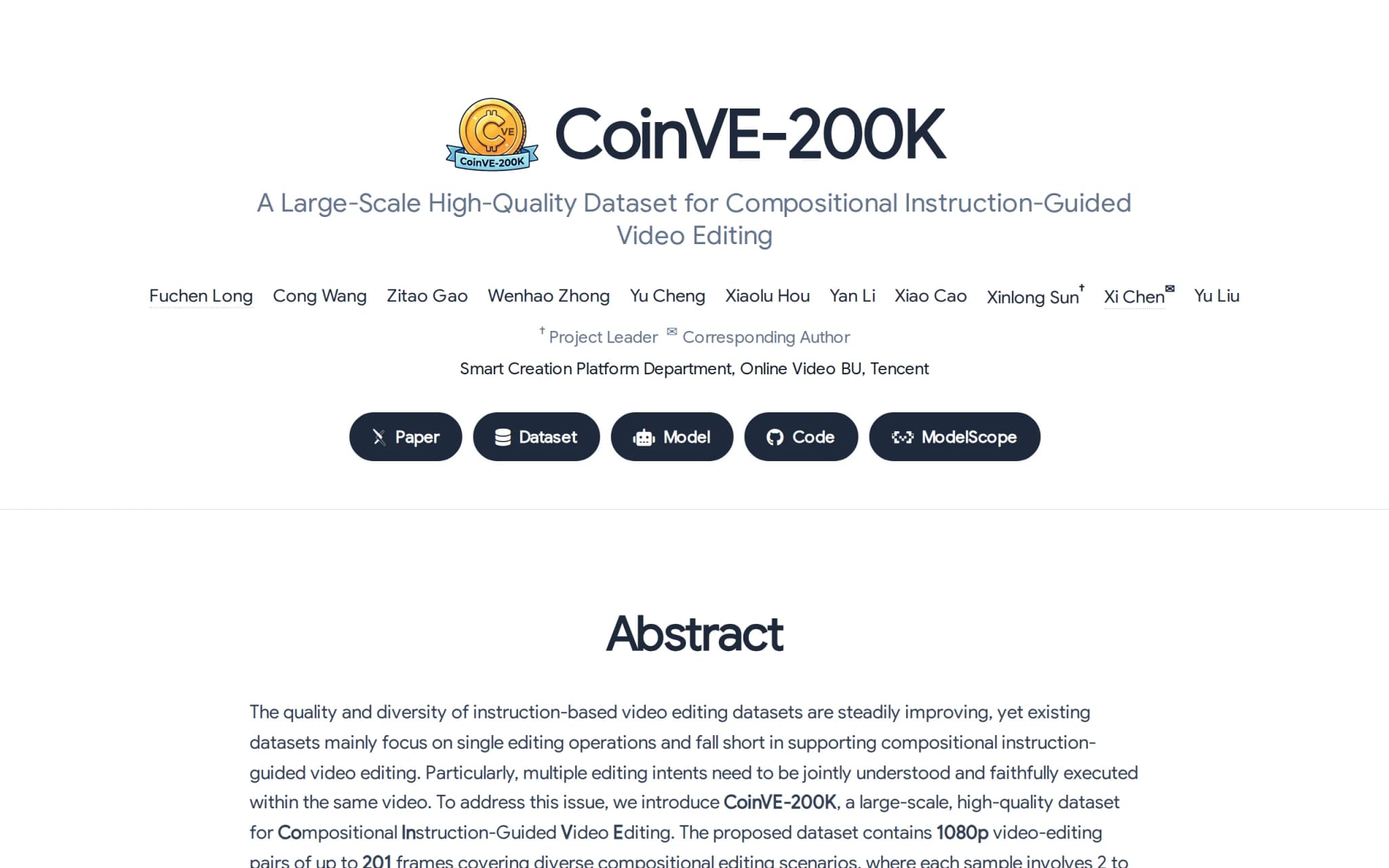 CoinVE-200K – 腾讯开源的大规模组合指令视频编辑数据集 封面图