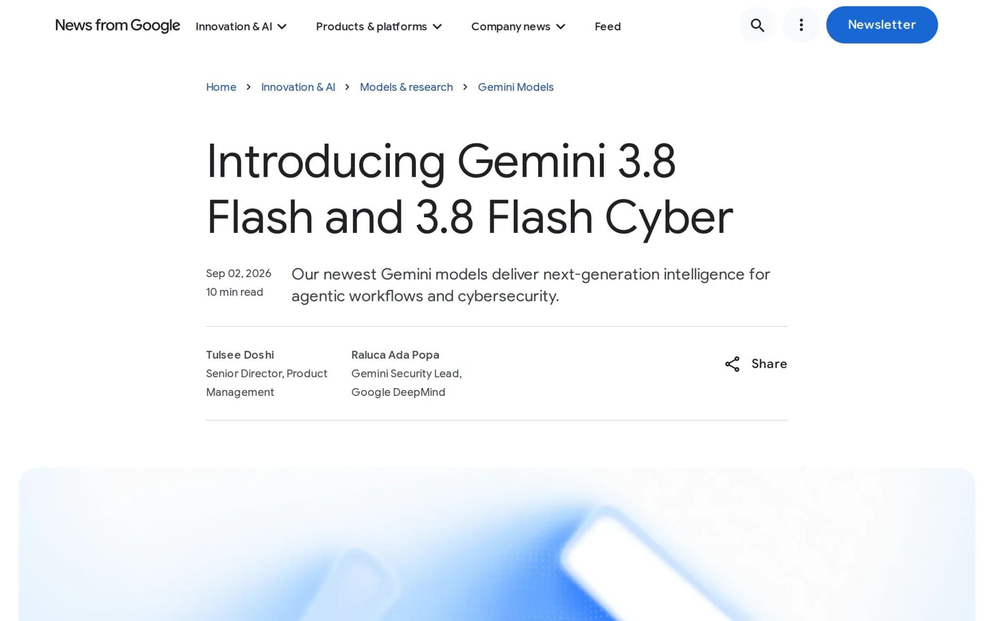 Gemini 3.8 – 谷歌推出的推理与编码模型 封面图