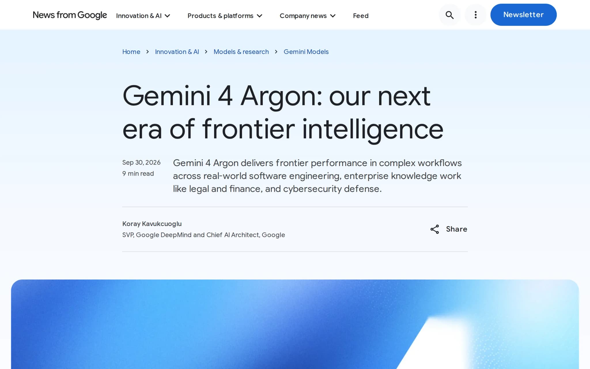 Gemini 4 Argon评测:谷歌DeepMind百万Token长程推理大模型的工程化实践 封面图