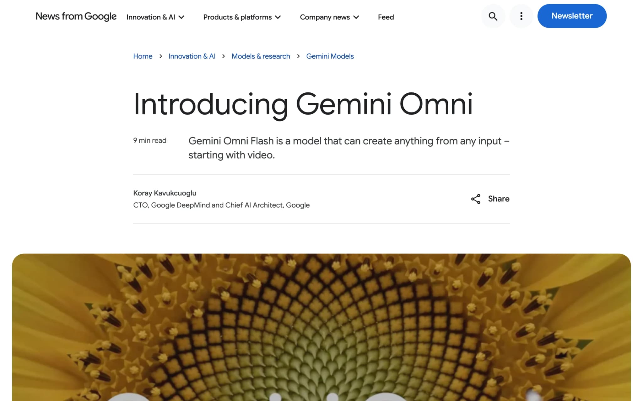 Gemini Omni Flash – 谷歌推出的多模态视频生成模型 封面图
