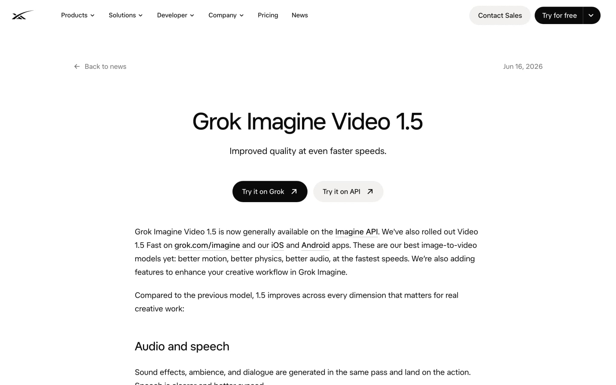 Grok Imagine Video 1.5 – xAI's Image-to-Video Model cover image