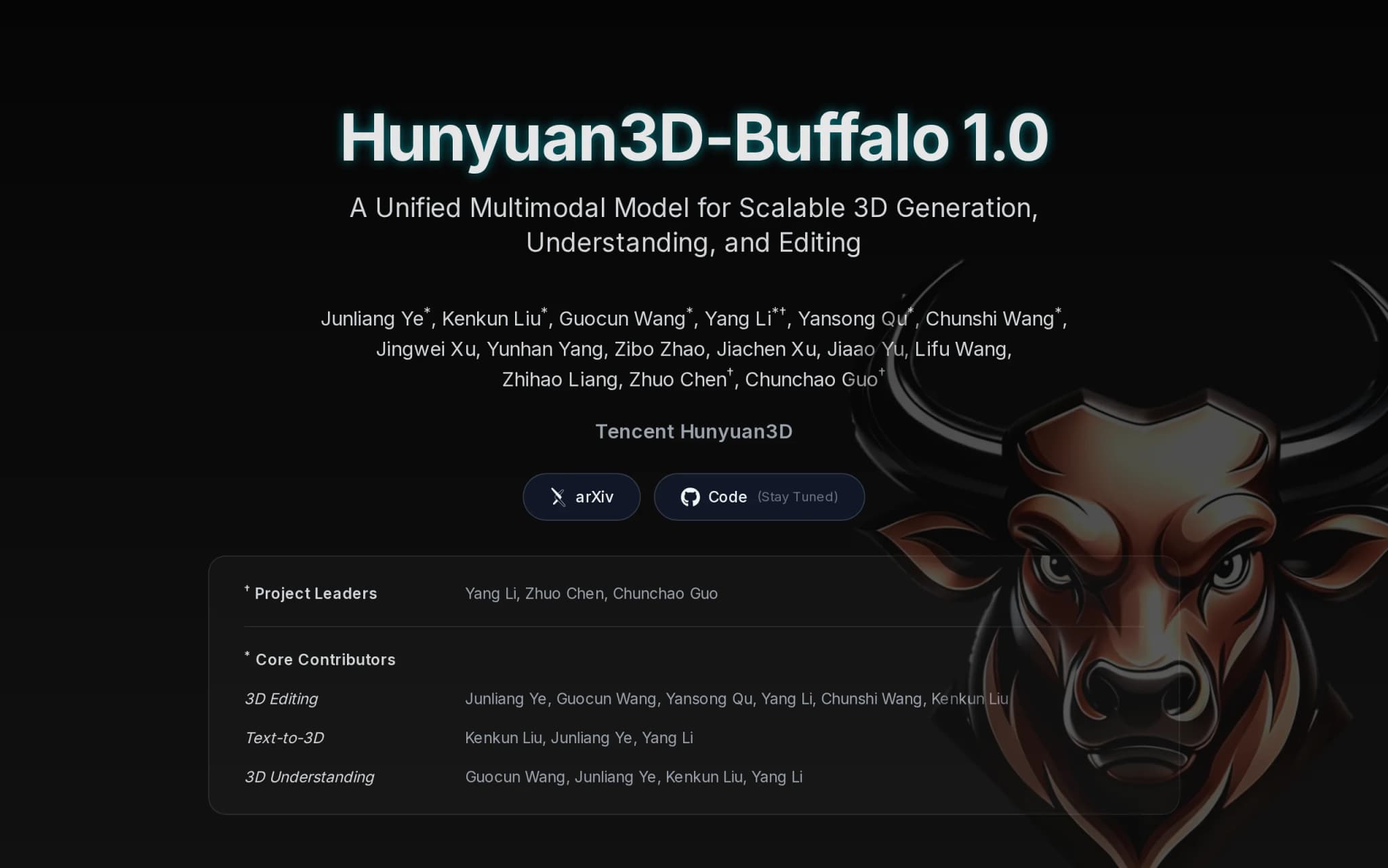 Hunyuan3D-Buffalo 1.0 – Tencent Hunyuan's Unified 3D Multimodal Framework cover image