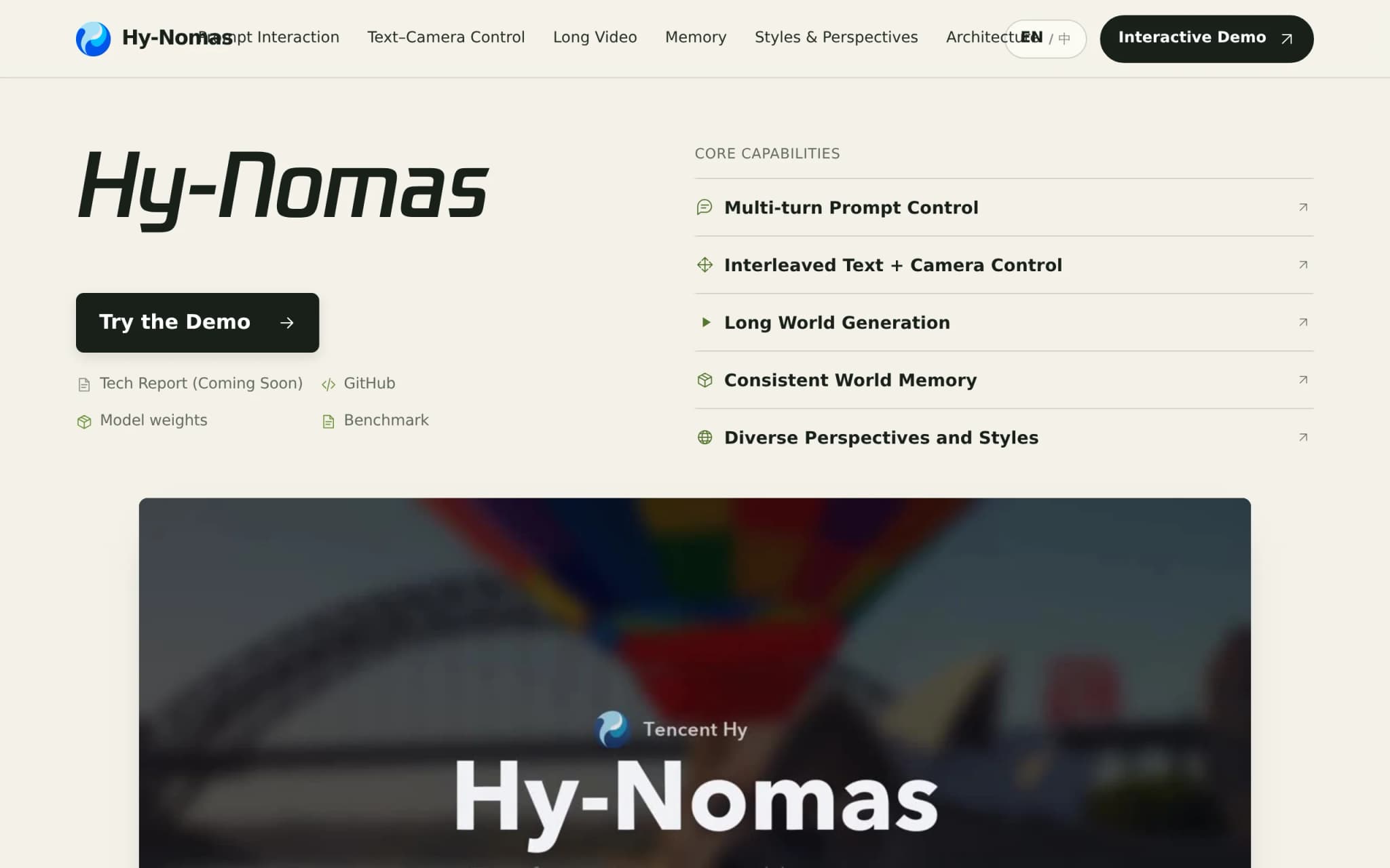 Hy-Nomas – 腾讯混元团队开源的交互式视频世界生成模型 封面图