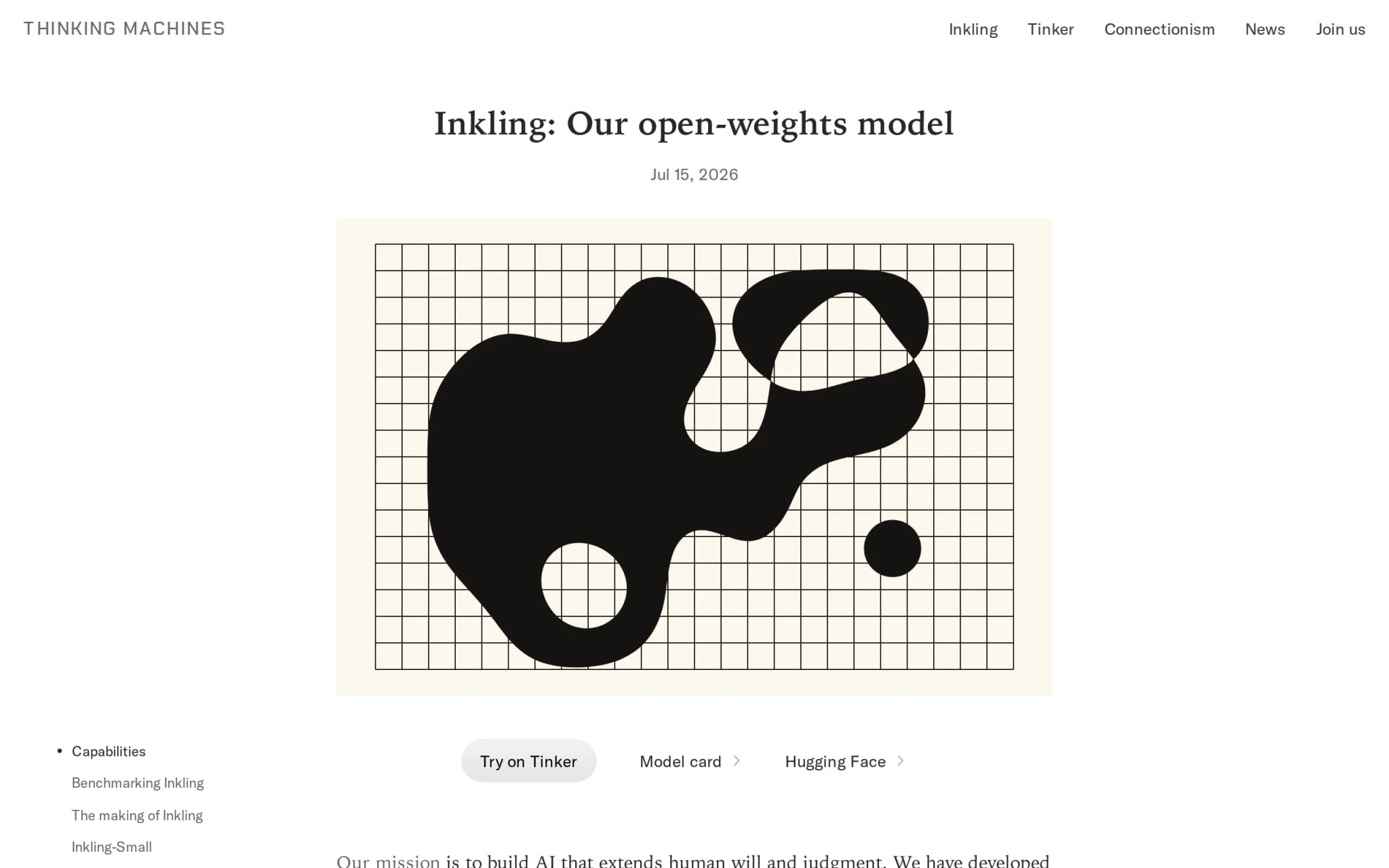 Inkling – A Multimodal Foundation Model from Thinking Machines Lab cover image