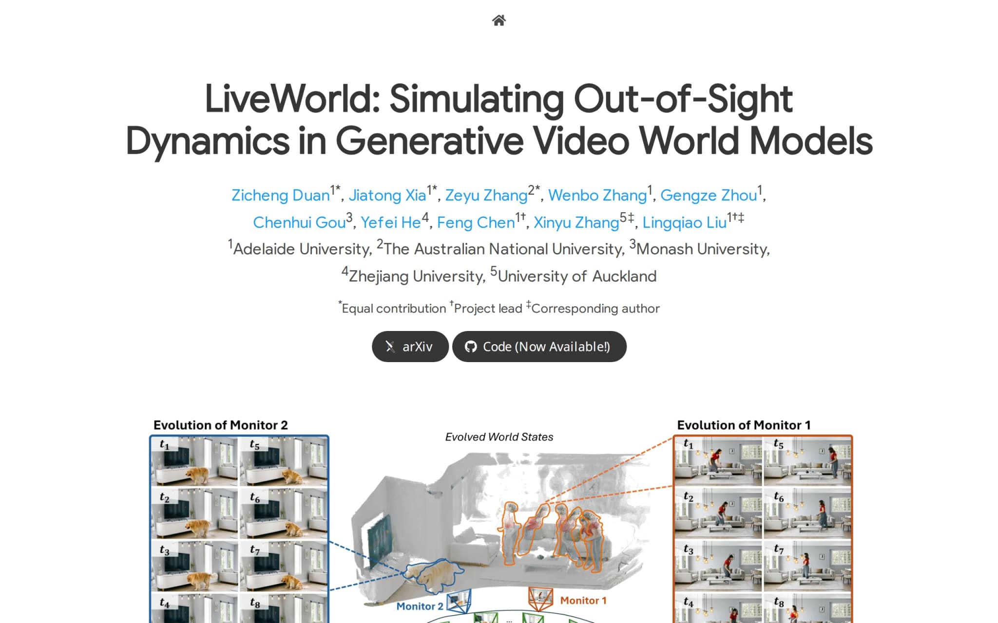 LiveWorld – 阿德莱德大学等推出的生成式视频世界模型 封面图
