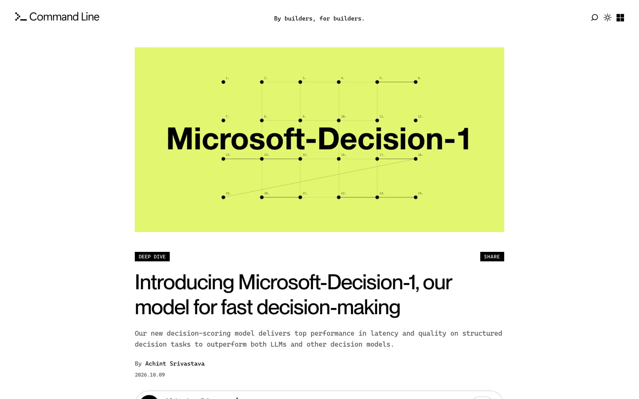 Microsoft-Decision-1:微软推出的新一代快速决策AI模型深度评测 封面图