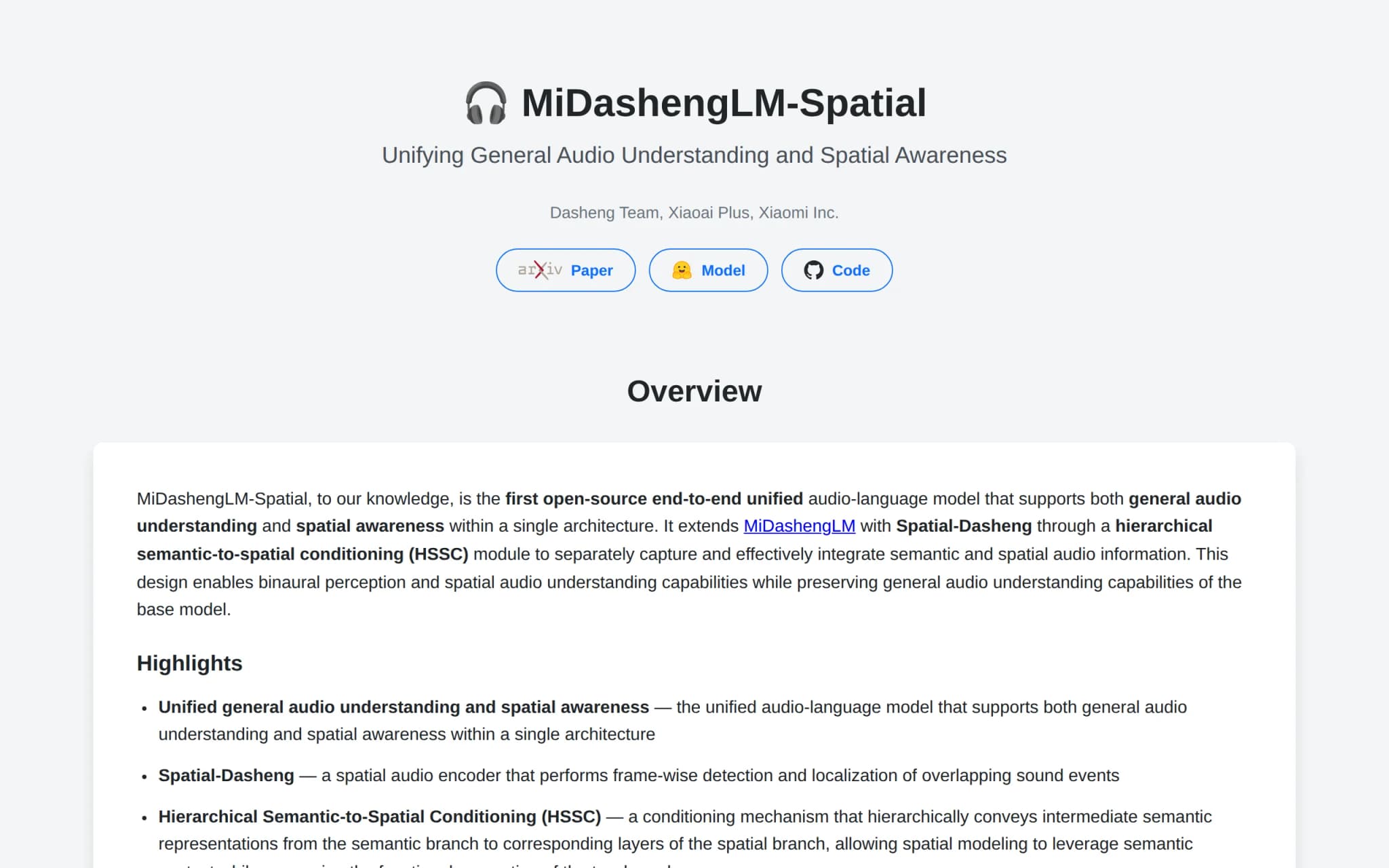 MiDashengLM-Spatial – 小米开源的空间音频理解大模型 封面图