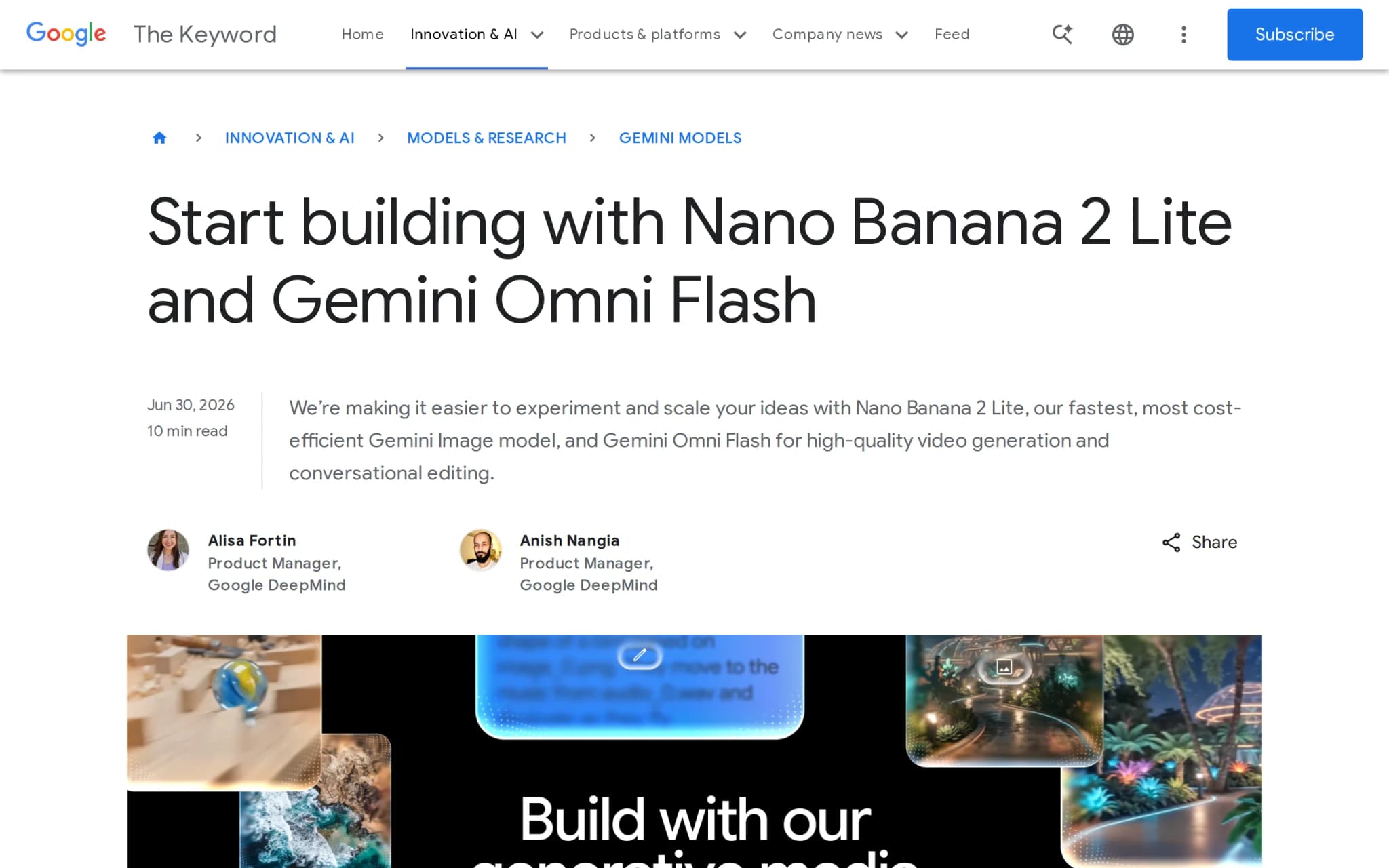 Nano Banana 2 Lite – 谷歌推出的轻量级 AI 图像生成模型 封面图