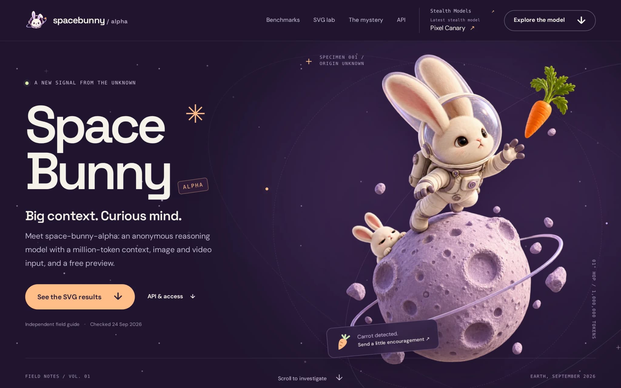 Space Bunny – 匿名登场的免费多模态大模型,单日调用量登顶 OpenRouter 封面图