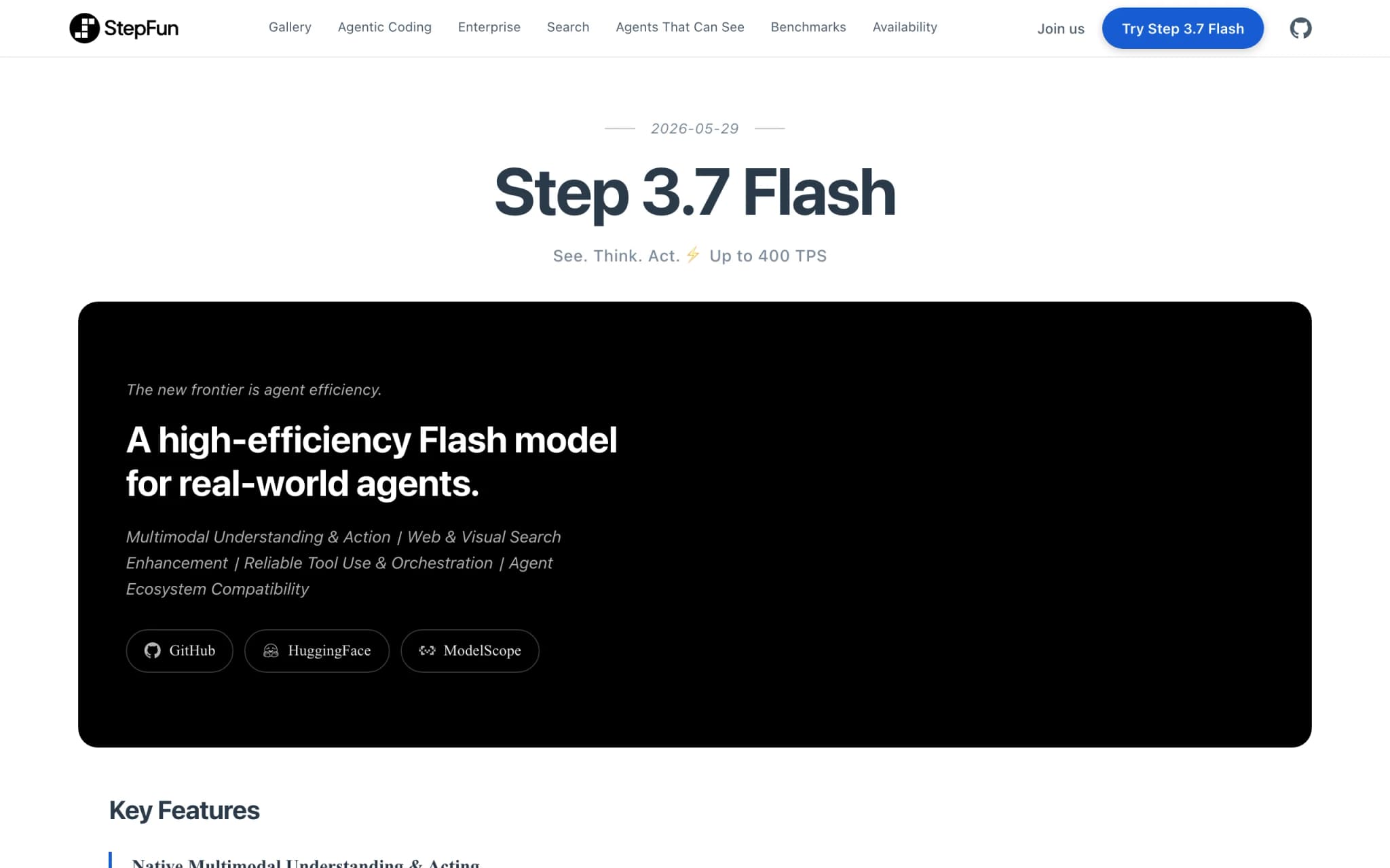 Step 3.7 Flash – 阶跃星辰开源的一代 Flash 模型 封面图