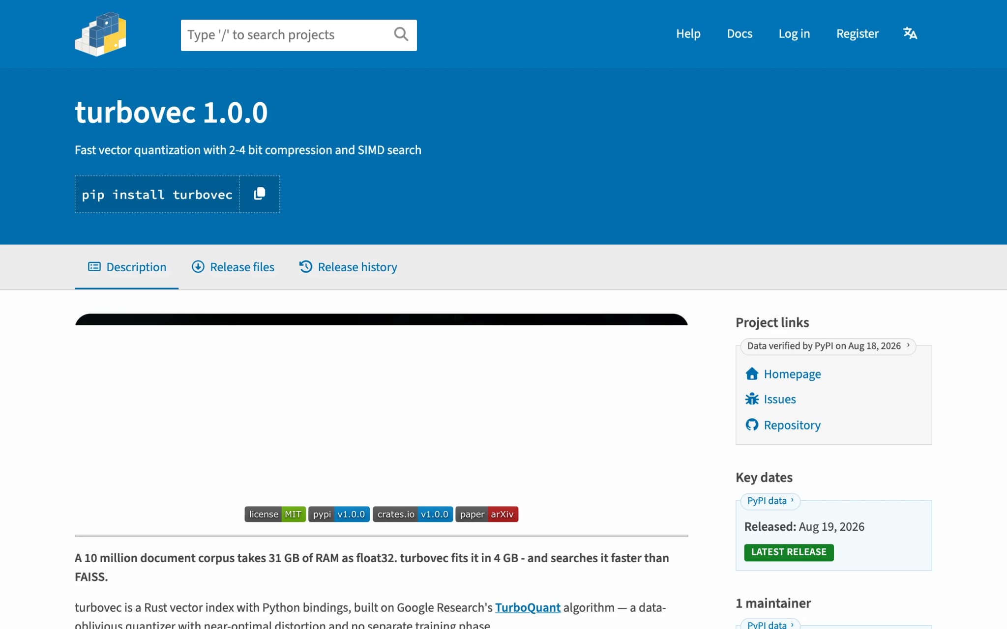 turbovec – Google's Open Vector Index Library cover image