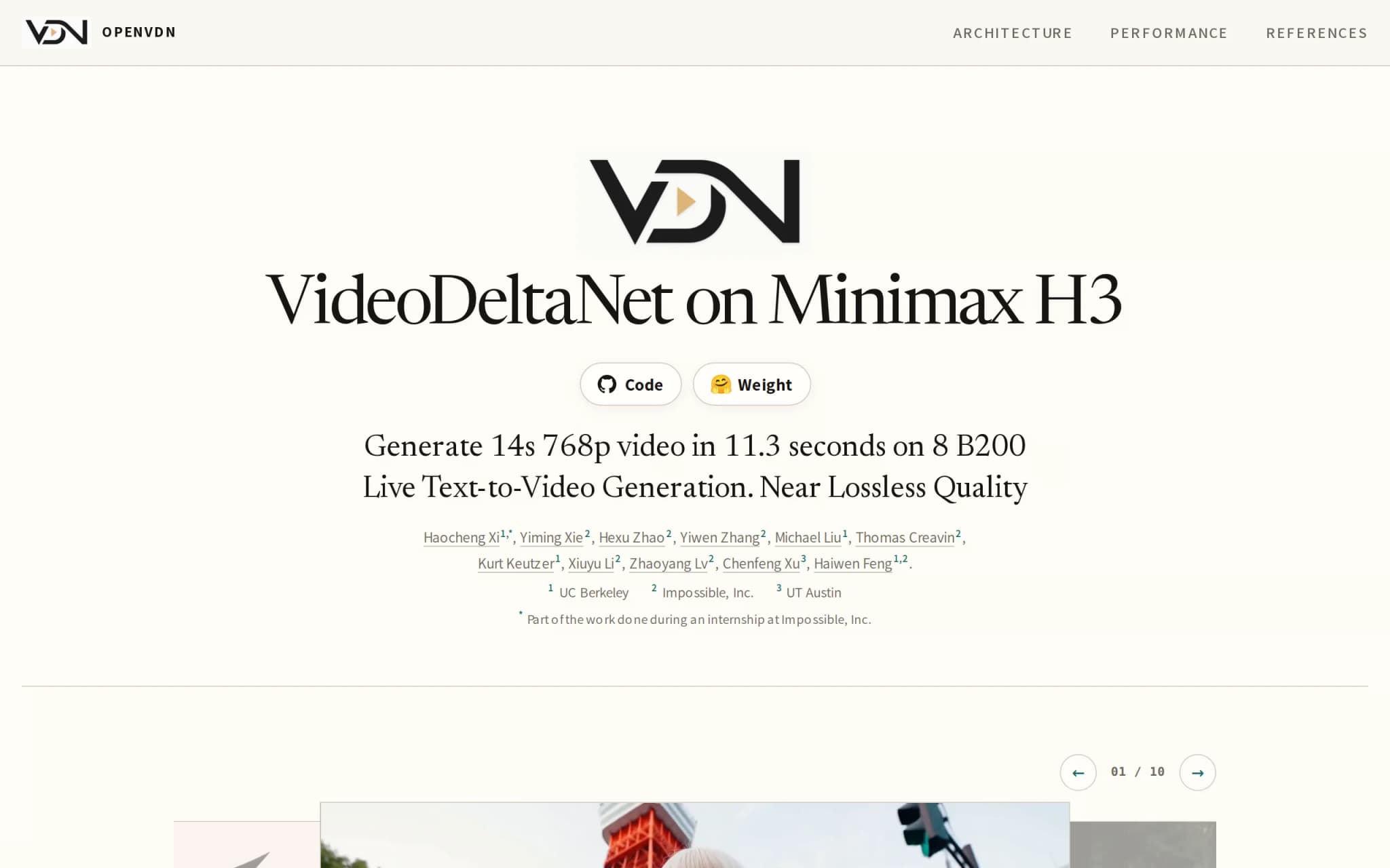 VDN-MiniMax-H3 — OpenVDN 开源的高效视频生成加速方案 封面图
