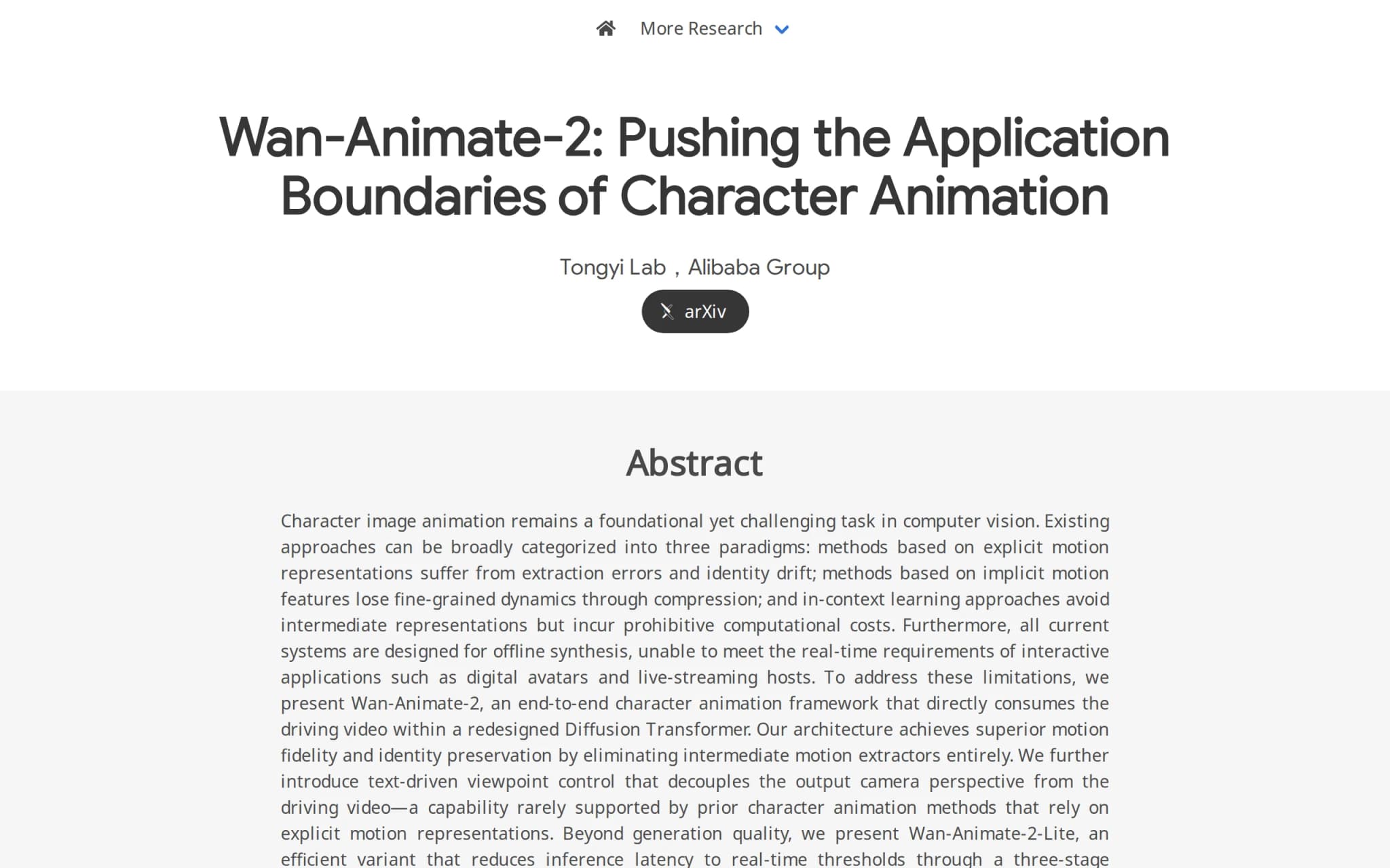Wan-Animate-2 – The Next-Generation Character Animation Model Open-Sourced by WanXiang Team cover image